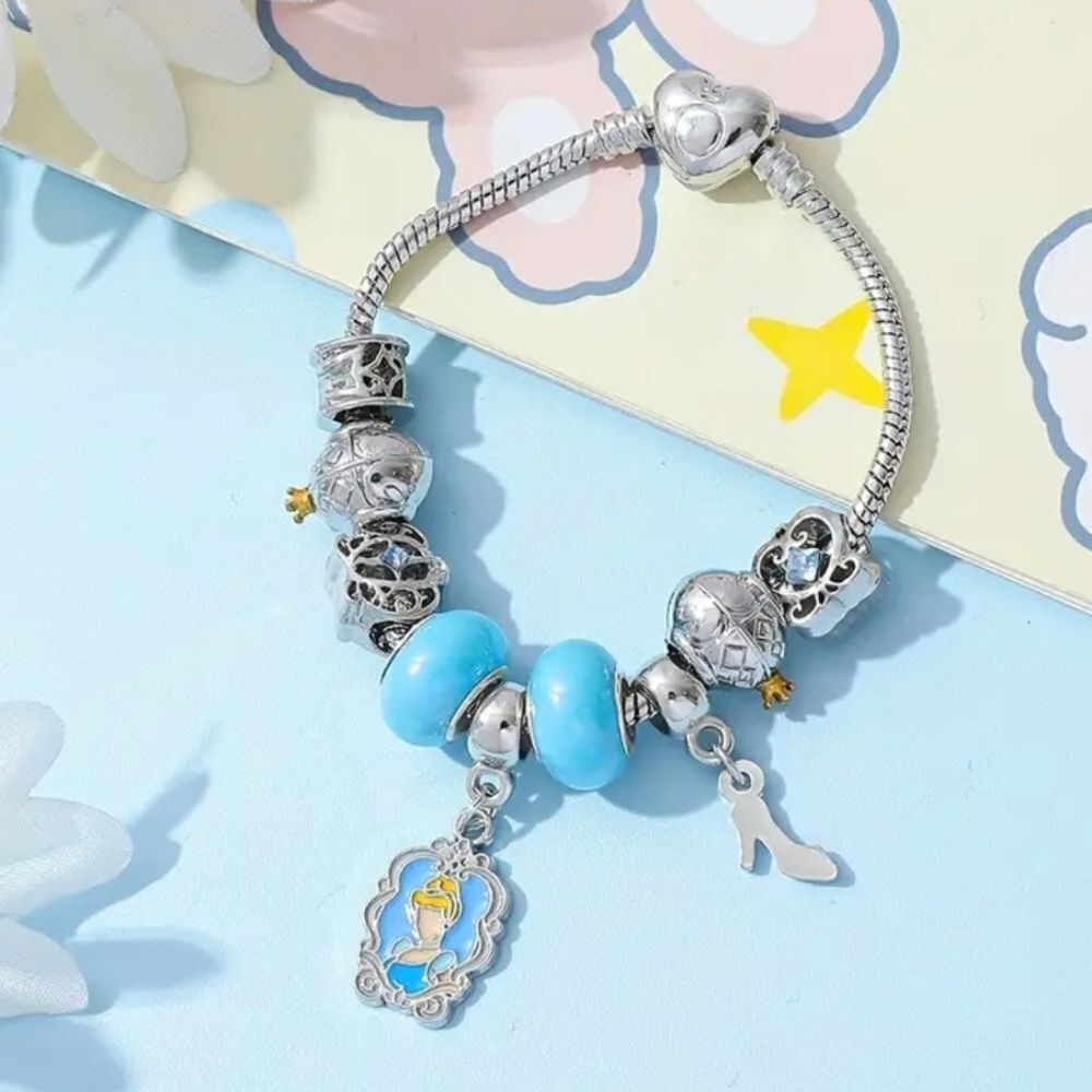 Disney Cinderella Characters Themed Loaded Charm Bracelet